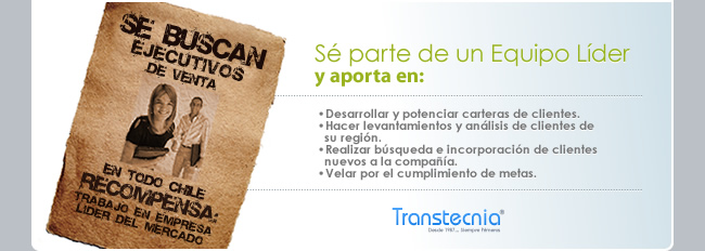 SE BUSCAN EJECUTIVOS DE VENTA PARA TODO CHILE