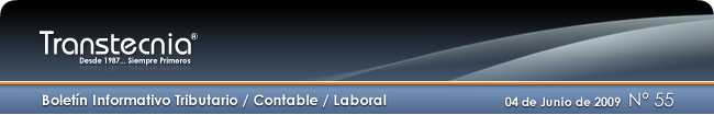 Boletin informativo Transtecnia: Tributatio, Contable y Laboral