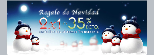REGALO DE NAVIDAD DE TRANSTECNIA: 2X1 O 35% DE DESCUENTO EN TODOS LOS SISTEMAS