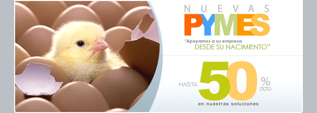 Hasta 50% de Descuento en nuestras Soluciones para Nuevas Pymes