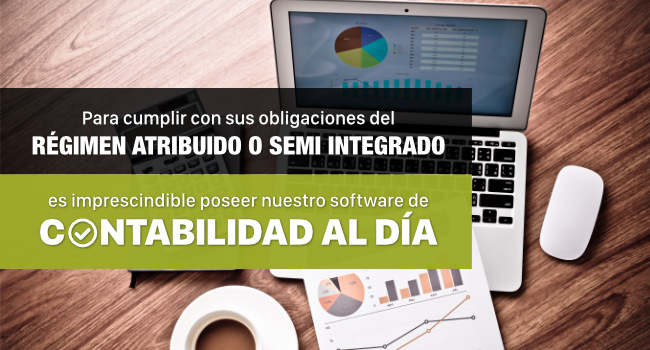 Transtecnia - Para cumplir con las obligaciones del r&eacute;gimen atribuido o semi integrado es imprescindible tener nuestro software de Contabilidad al D&iacute;a
