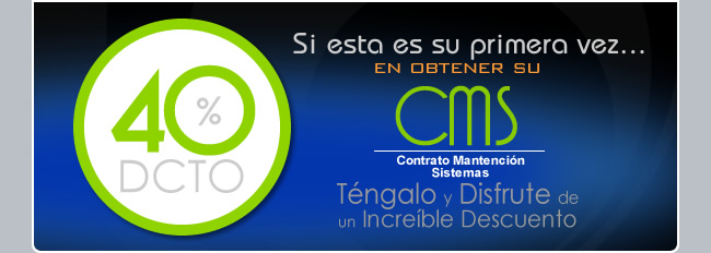 DESCUENTO DE 40% DE DESCUENTO EN SU PRIMARA ACTUALIZACION CMS DE TRANSTECNIA
