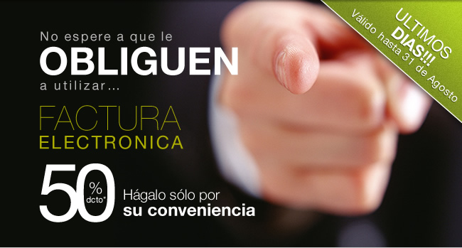 Factura electrónica con 50% de descuento