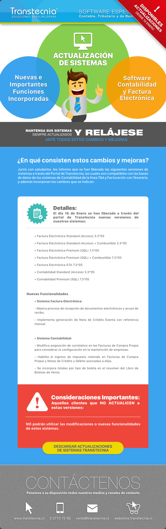Transtecnia - Actualizaci&oacute;n de Sistemas de Contabilidad y Factura Electr&oacute;nica