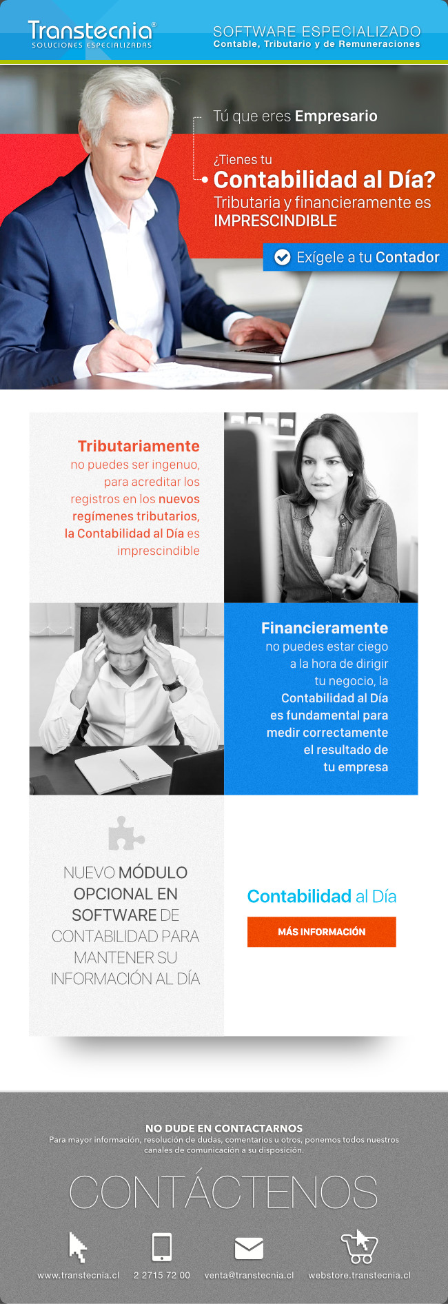 Transtecnia - Contabilidad al Día es imprescindible tributaria y financieramente para tu negocio