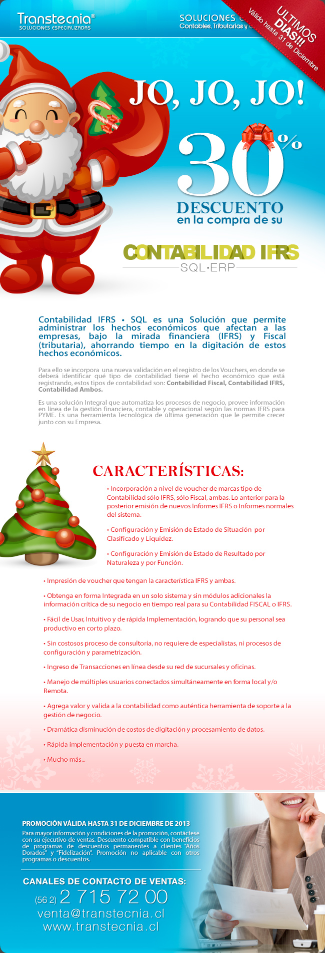 Transtecnia - Jo, Jo, Jo... 30% de dcto. en la compra de su Contabilidad IFRS