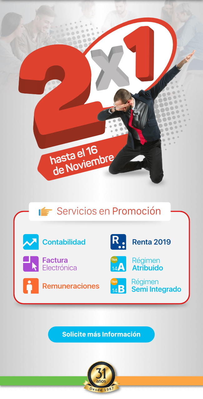 2x1 hasta el 16 de Noviembre