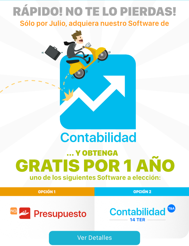 No te lo pierdas. Compre Contabilidad y obtenga gratis por 1 Año Prespuesto o Contabilidad 14 TER