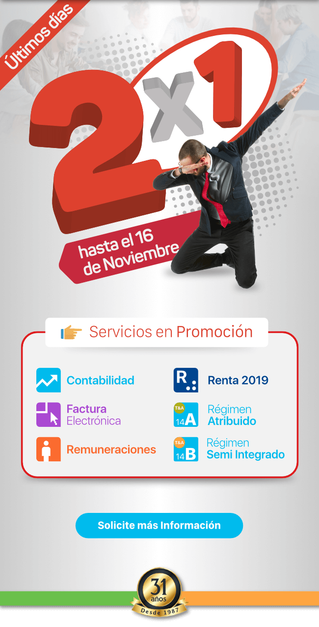 2x1 hasta el 16 de Noviembre