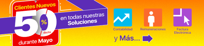 50% de descuento en todas nuestras Soluciones para Clientes Nuevos
