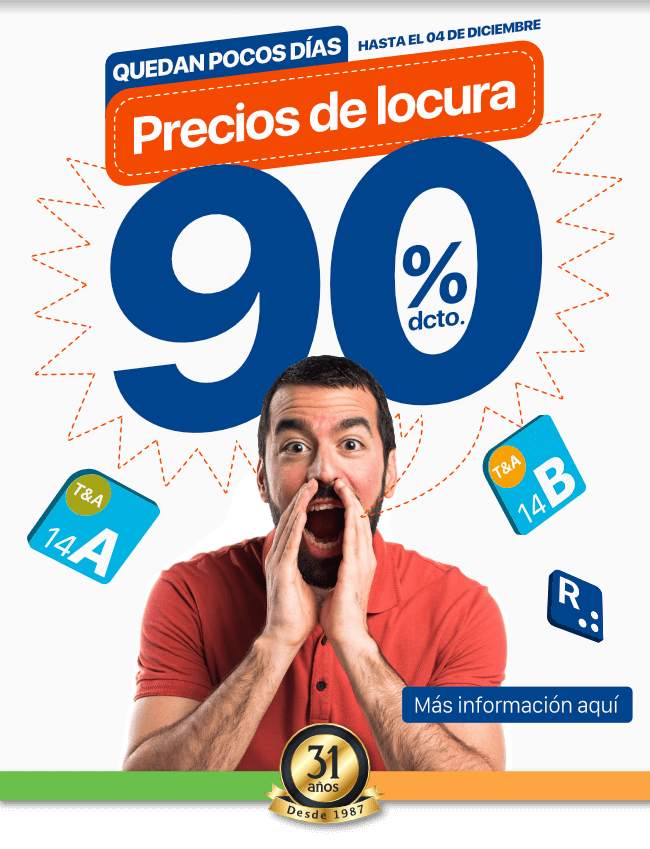 90% de descuento - Precios de locura en Transtecnia