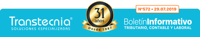 Boletin informativo Transtecnia: Tributario, Financiero - Contable y Laboral Boletin informativo Transtecnia: Tributario, Financiero - Contable y Laboral